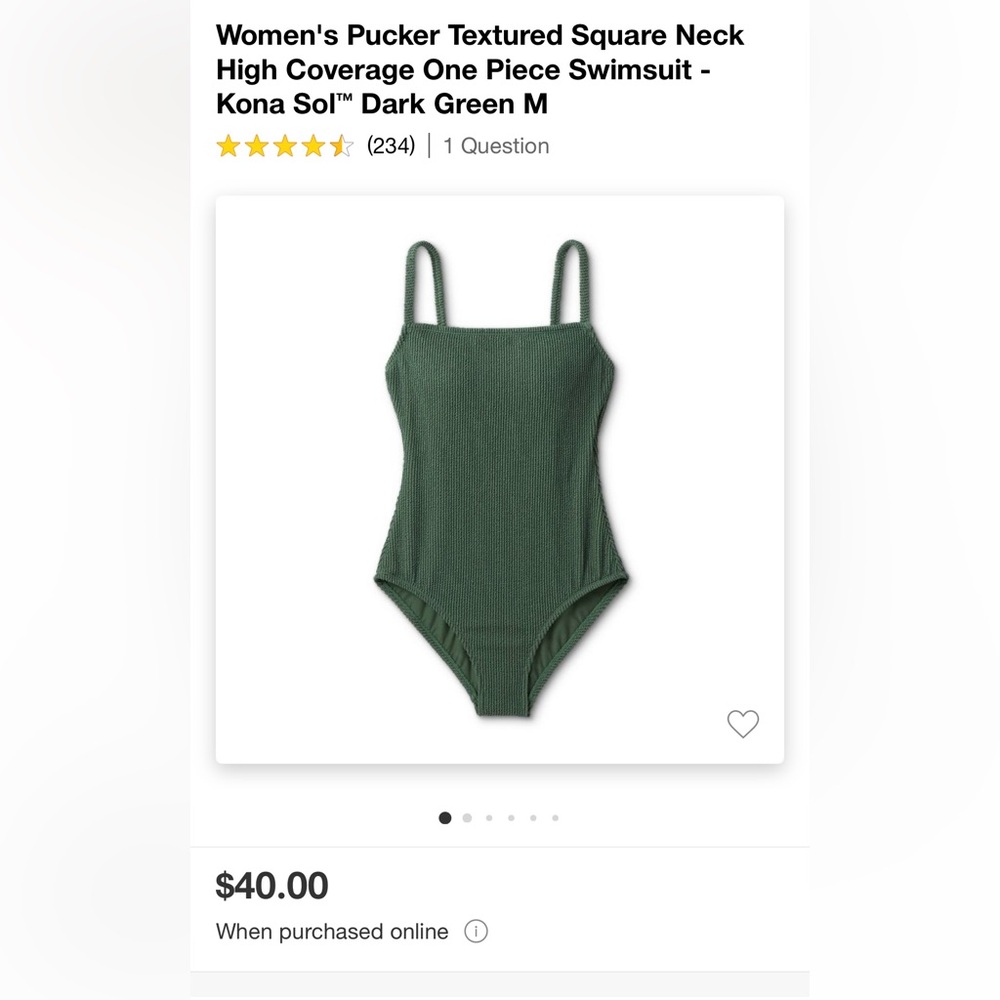 Green One Piece Swimsuit
